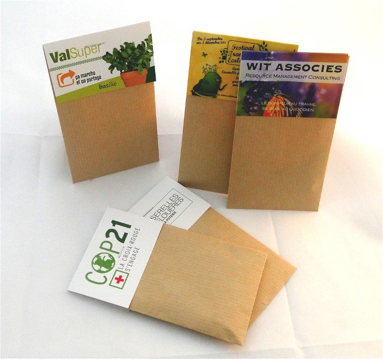 Sachet de graines à planter en sachet kraft personnalisé ARBRE A